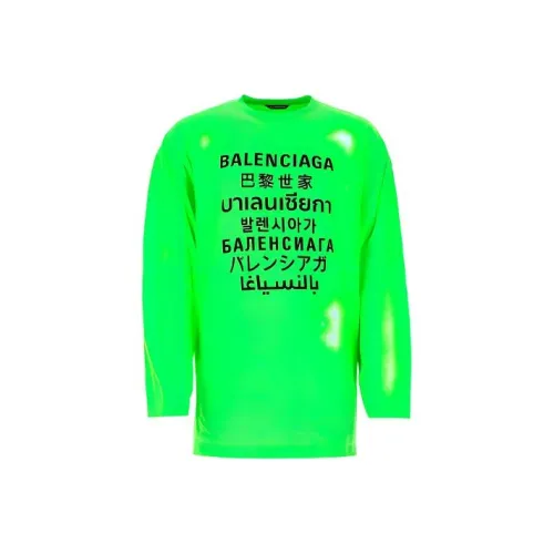 Balenciaga Неоновый зеленый Мужские T-рубашки