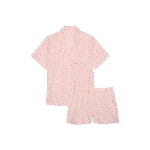 Victoria's Secret Pajama Комплект Женский Розовый с Принт
