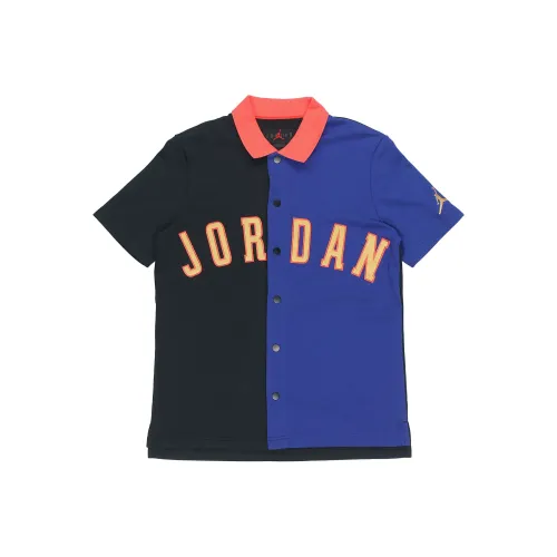 Джордан T Рубашка Мужская Черная Синяя