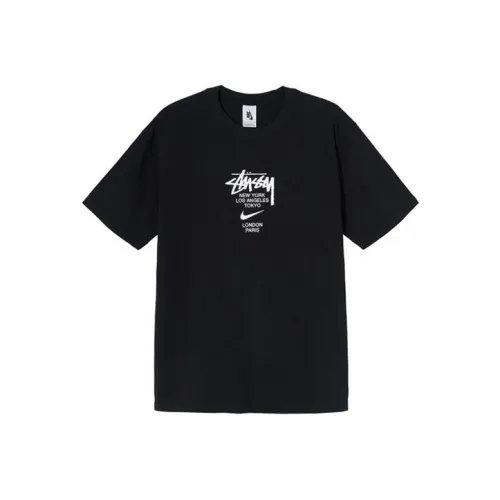 STUSSY Черная унисекс футболка