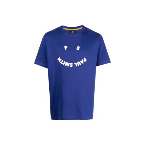 PS By Paul Smith PS Smile Синий Мужской T-Рубашки