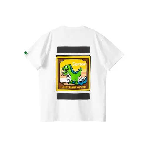 Corade Прямой крой T-рубашка Унисекс Белый