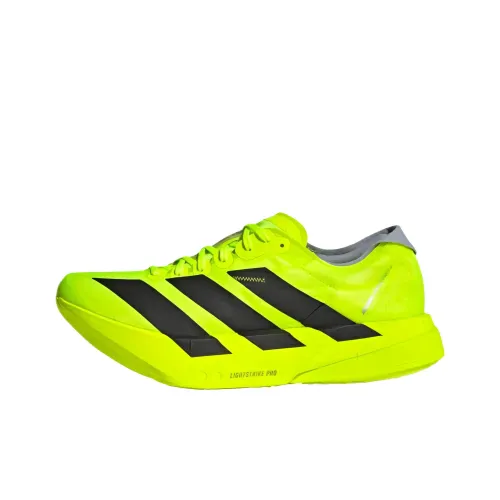 Adidas Adizero Adios Pro 4 Беговые кроссовки Низкий топ Яркий Лимон/Крутой черный/Halo Серебряный Женские