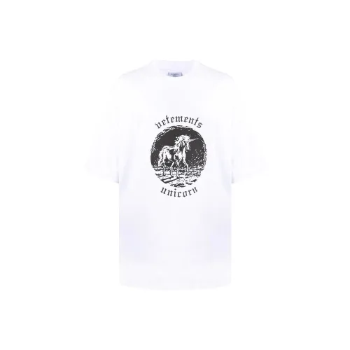 Vetements Белая Мужская T-Рубашка