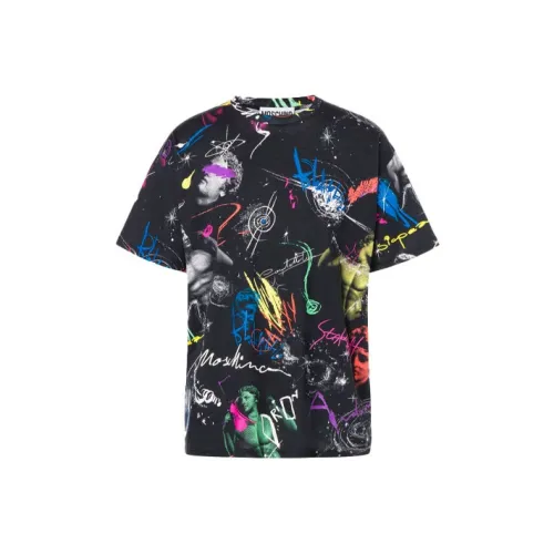 MOSCHINO Мужские черные T-рубашки