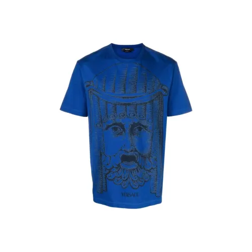 VERSACE Мужские синие T-рубашки