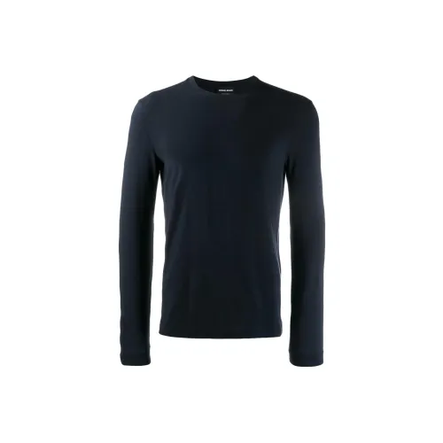 GIORGIO ARMANI Темно-синие мужские футболки T