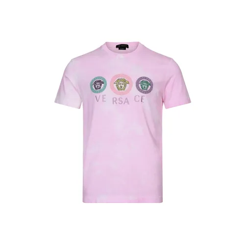 VERSACE Розовые Мужские T-рубашки