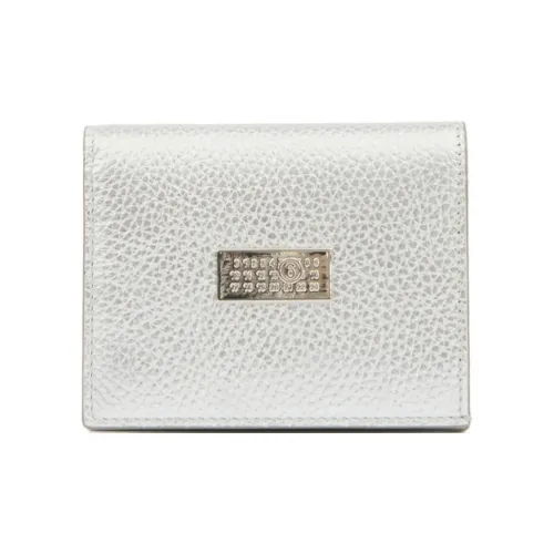 MM6 Maison Margiela совместный бренд Телячья кожа Кошелек Мужской Серебряный