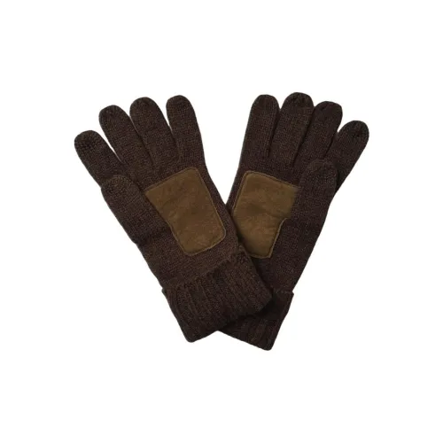 Polo Ralph Lauren Мериносовая шерсть кожа вязаные перчатки унисекс умбра