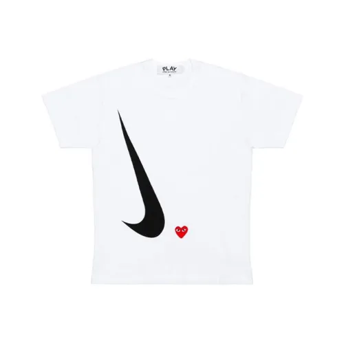 CDG Play Белый Мужской T-Рубашки