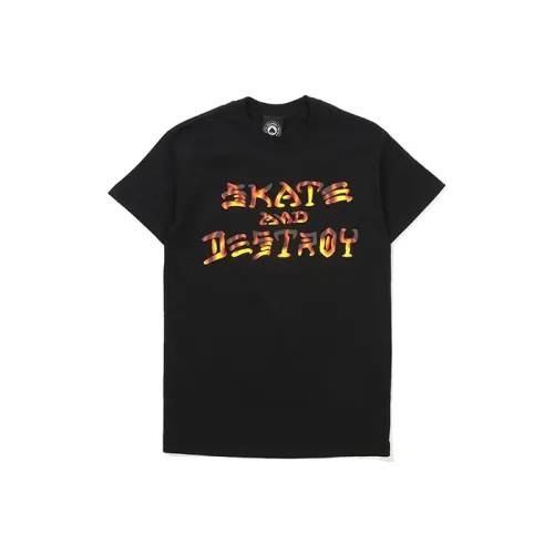 Thrasher T-Shirt US Version Unisex Black Т-Рубашка Thrasher US Version Унисекс Черная