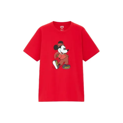 UNIQLO X Disney Co Бренд T-Shirt Унисекс Красный