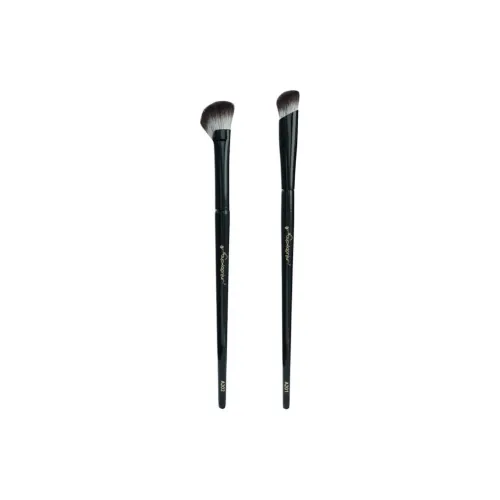 GUOXIAONIU Черный розовый Scythe Контуринг Щетка Набор Мягкий и Дружественный к коже 2 шт