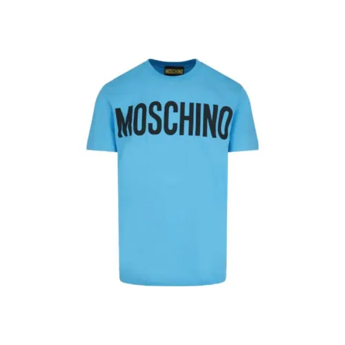 MOSCHINO Мужские синие футболки