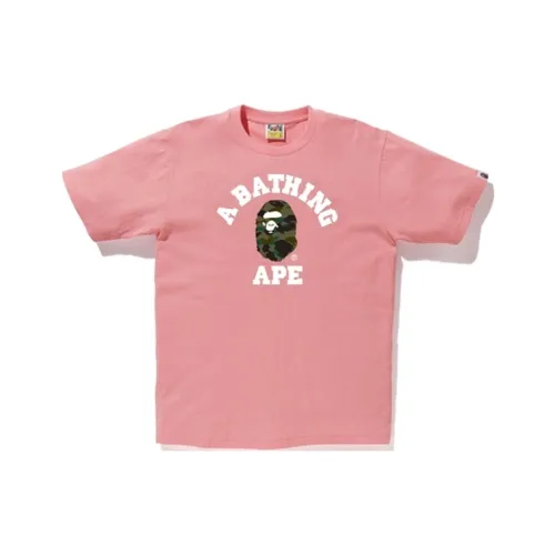 A BATHING APE Голова Series T Рубашка Унисекс Вишневый цветок Розовый