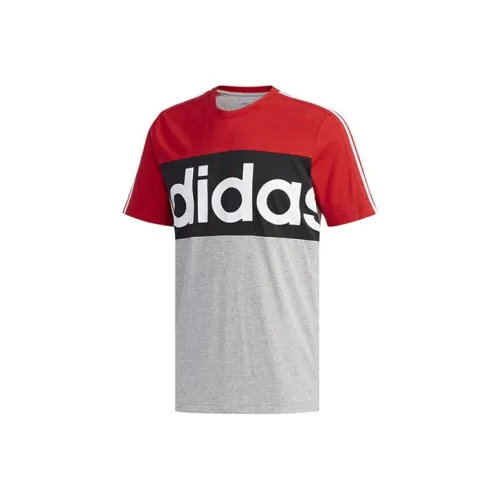 Adidas T-Shirt Мужская Красная Черная Серая