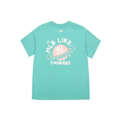 Mlb Base Logo Рукав с спущенным плечом T-рубашка Унисекс Зеленый