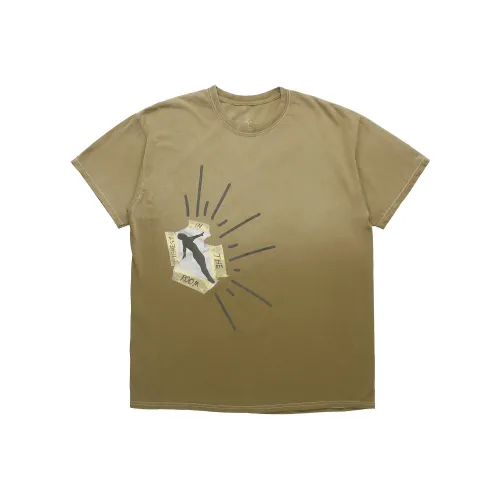 TRAVIS SCOTT Коричневая унисекс футболка