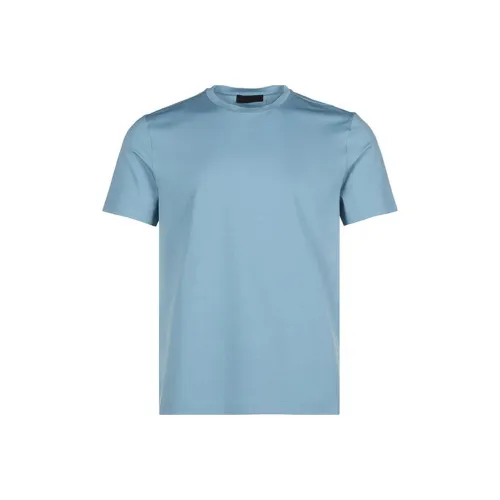 PRADA Озерно-голубой Мужская T-рубашка