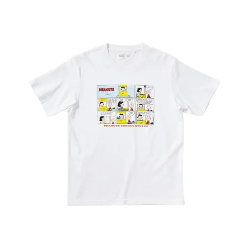 UNIQLO Рукав с оборванным плечом T-рубашка унисекс белая