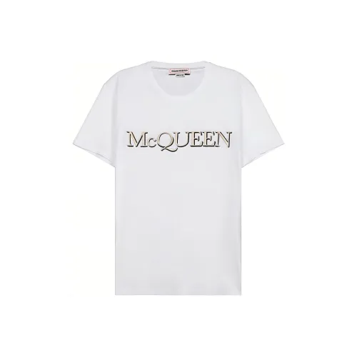 Alexander McQueen Белая Мужская T-Рубашка