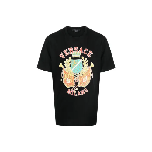 VERSACE Мужские черные T-рубашки