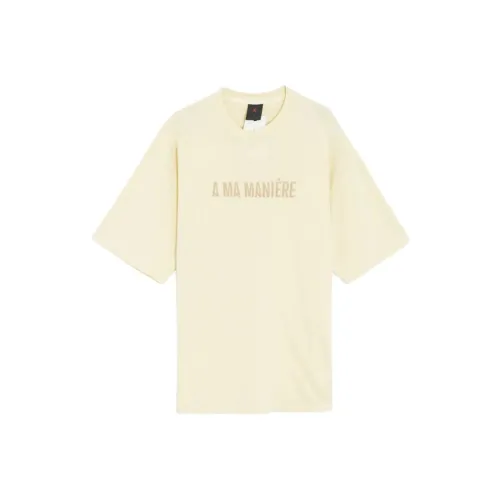 Jordan x A Ma Maniére SS23 T-Shirt Азиатская версия Унисекс Кокосовое молоко Белый