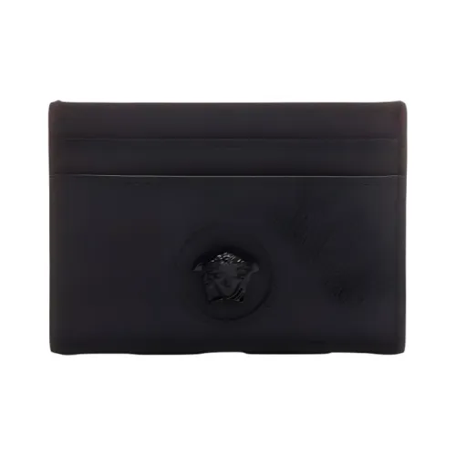 VERSACE Кожа Кожаный кошелек для карт женский черный