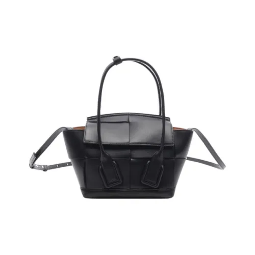Bottega Veneta Arco Коровья кожа Тоут Сумка Сумка для покупок Сумка через плечо Сумка Мини Женская Черная