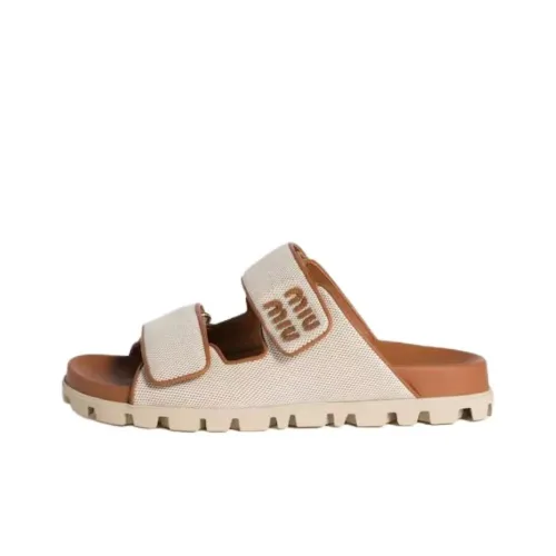MIU MIU Слипоны Женские Бежевые