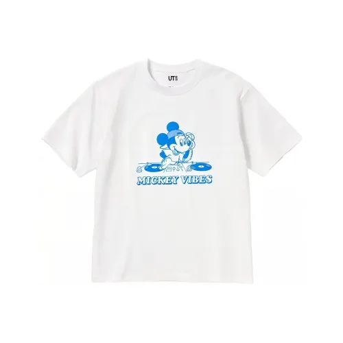 UNIQLO X Disney Co Бренд SS23 Рубашка Унисекс Белая