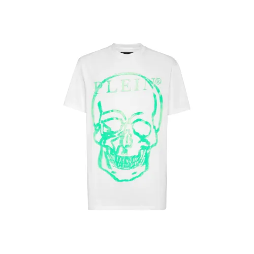 PHILIPP PLEIN Бело-зеленая унисекс футболка