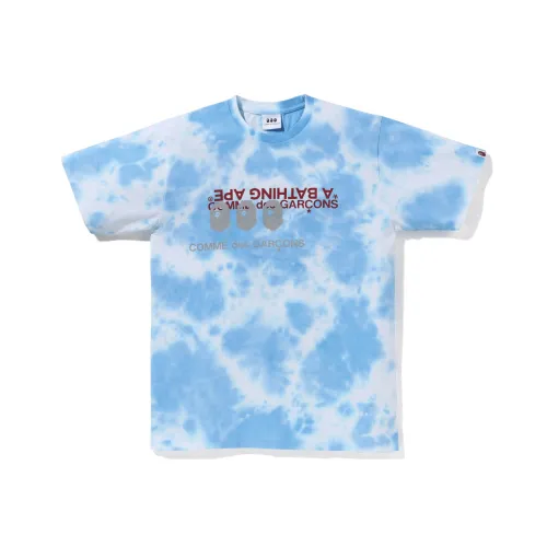 A BATHING APE CDG Collaboration Синяя Унисекс Футболка