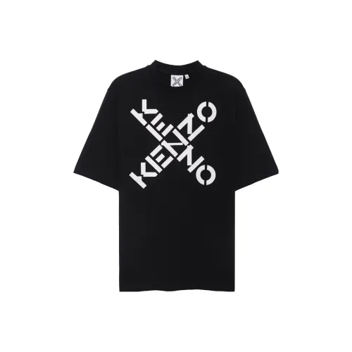 KENZO Letter Logo Черная Мужская T-Рубашка
