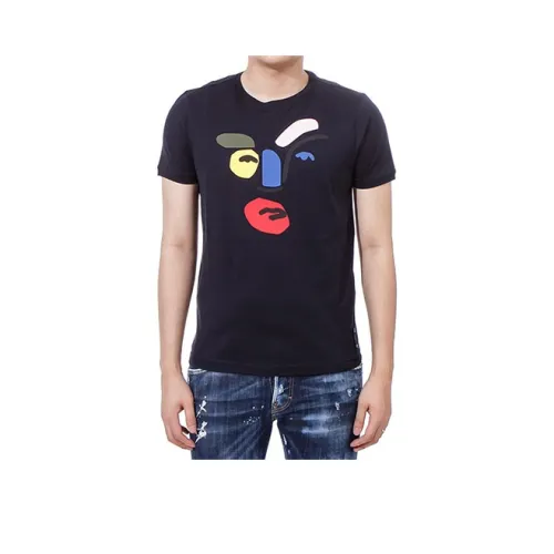 Fendi Blue Мужские T-рубашки