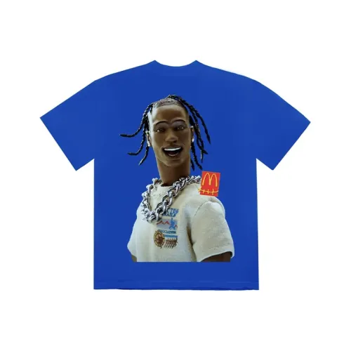 TRAVIS SCOTT Синие Унисекс Футболки