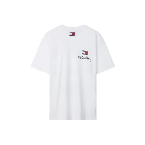 Tommy Hilfiger Tommy Jeans X Keith Haring Co Branded Series Белый С принтом 0K4 Унисекс T-рубашки