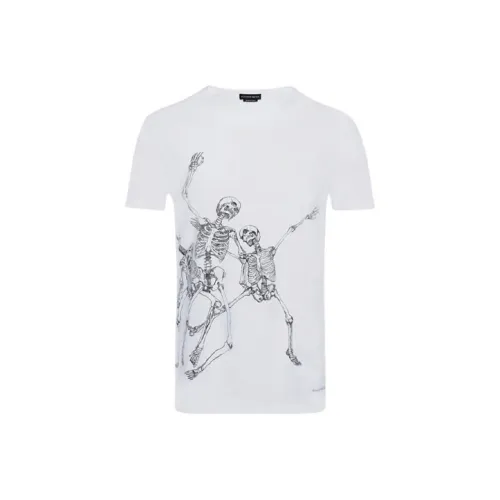Alexander McQueen Белая Мужская T-Рубашка