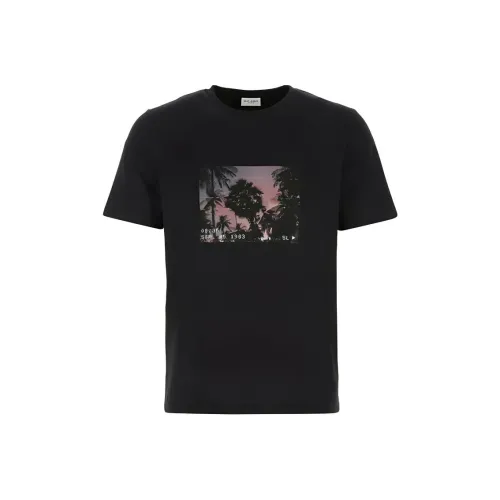 SAINT LAURENT T-рубашка мужская черная