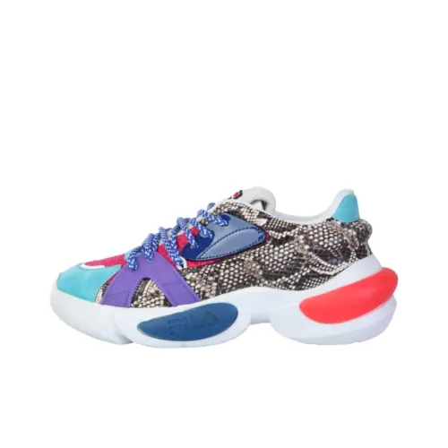 FILA Disruptor Износостойкий Низкий Топ Повседневная Обувь Женская Черный Красный Фиолетовый