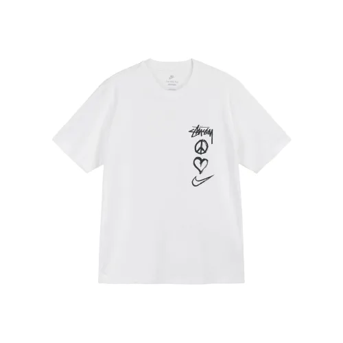 Nike x Stussy Комплект с короткими рукавами T-Shirt Унисекс Белый Версия для США