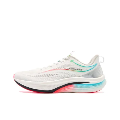 QIAODAN Slip-resistant Abrasion-resistant Low Top Casual Running Shoes Men's Jordan White QIAODAN Противоскользящий Устойчивый к истиранию Низкий Топ Повседневные Беговые Кроссовки Мужские Jordan Белый