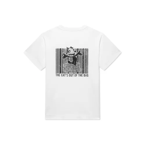 GXG x FELIX Прямой крой T-рубашка Мужская Белая