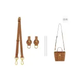 MCM Коричневый 1,5 см Широкий Регулируемый Плечевой ремень 75-100 см + Коричневый Износостойкий Застежка 1 Пара [Включает 1 Пара Металлических Защитных Кольец]