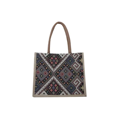 JINGLINGLONG Большая емкость Этнический стиль Сумка Холщовая сумка Ручная ткань Вязаная Тоут Сумка Женская Ins Сумка на одно плечо