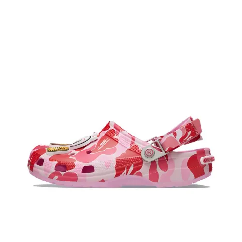 A BATHING APE x Crocs Classic Clog Sabo Унисекс Розовый