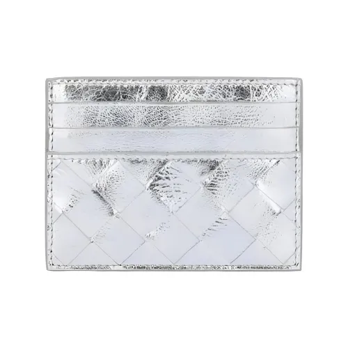 Bottega Veneta Кожа Кошелек Держатель для карт Женская Серебряная