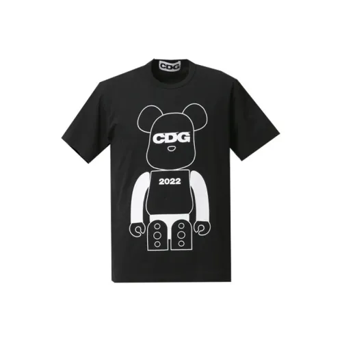 CDG Collaboration Черные Мужские T-Рубашки