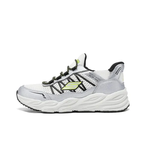 Skechers Kids S Lights Детские беговые кроссовки Низкий топ Серебристый Белый Kids